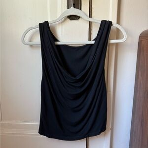 Brandy Melville Black Drape Tank Top